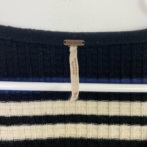 FREE PEOPLE black stripe mini dress - Picture 6 of 6